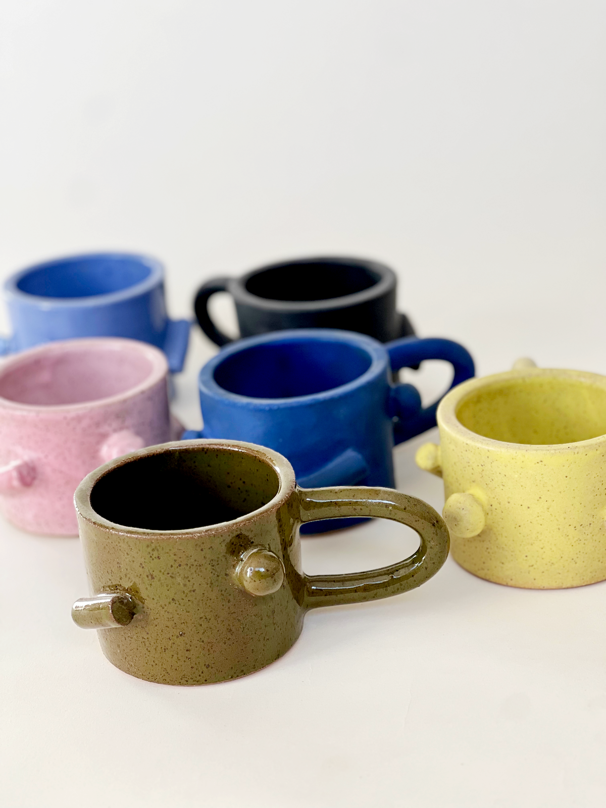 Wide Shapes in colors Handmade Mug