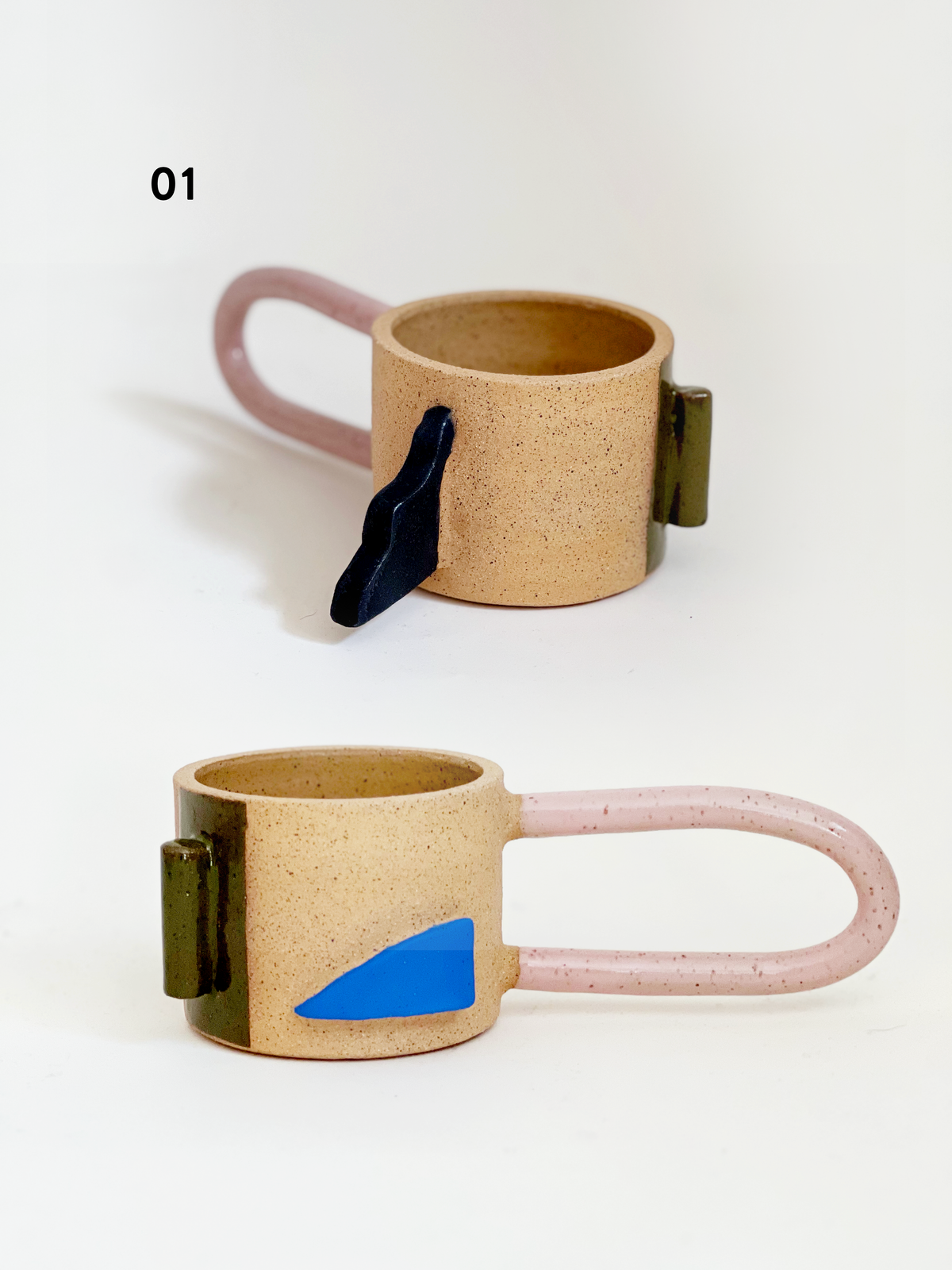 COLOR & SHAPE PAUSE sculptural mugs and vessels