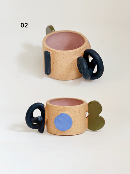 COLOR & SHAPE PAUSE sculptural mugs and vessels