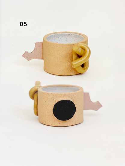 COLOR & SHAPE PAUSE sculptural mugs and vessels