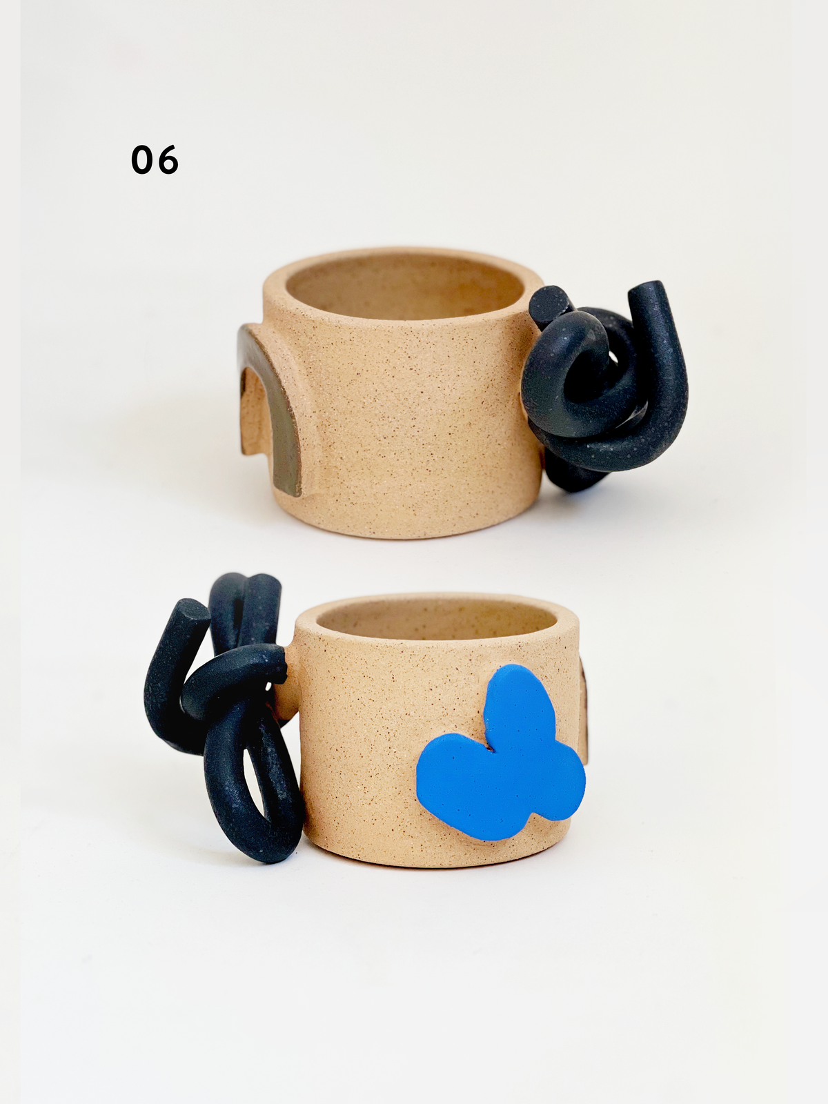 COLOR & SHAPE PAUSE sculptural mugs and vessels