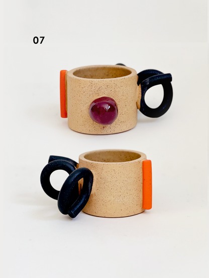 COLOR & SHAPE PAUSE sculptural mugs and vessels