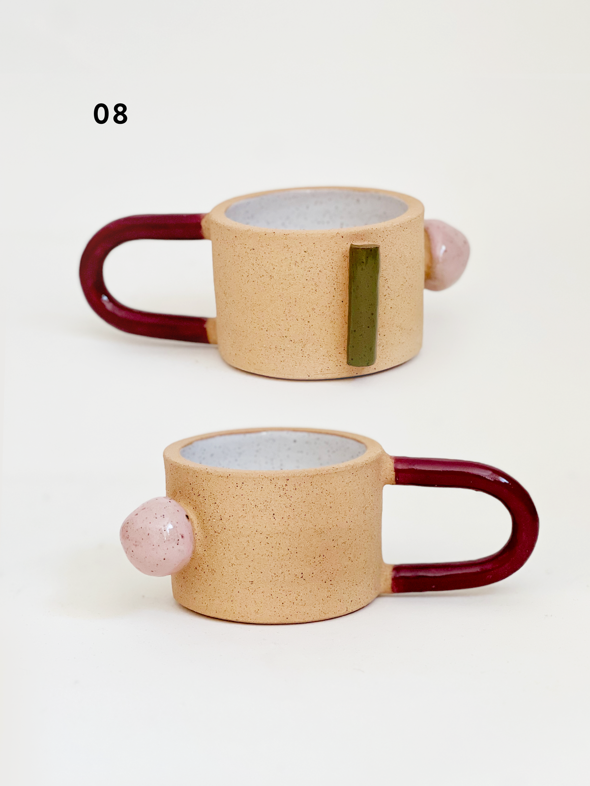 COLOR & SHAPE PAUSE sculptural mugs and vessels