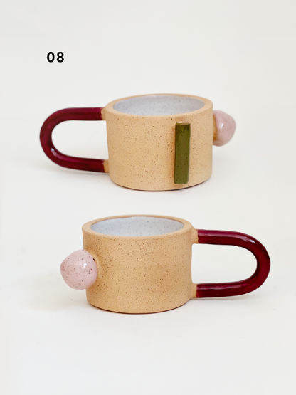 COLOR & SHAPE PAUSE sculptural mugs and vessels