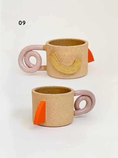 COLOR & SHAPE PAUSE sculptural mugs and vessels