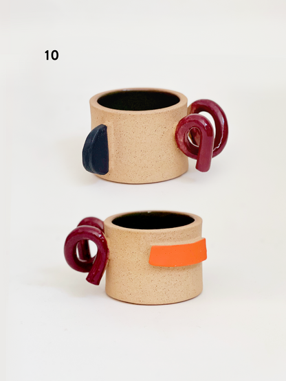 COLOR & SHAPE PAUSE sculptural mugs and vessels