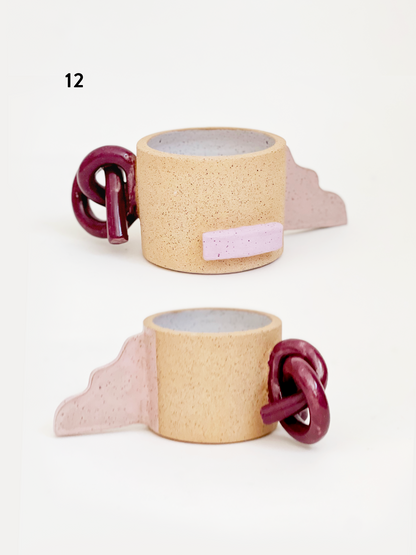 COLOR & SHAPE PAUSE sculptural mugs and vessels