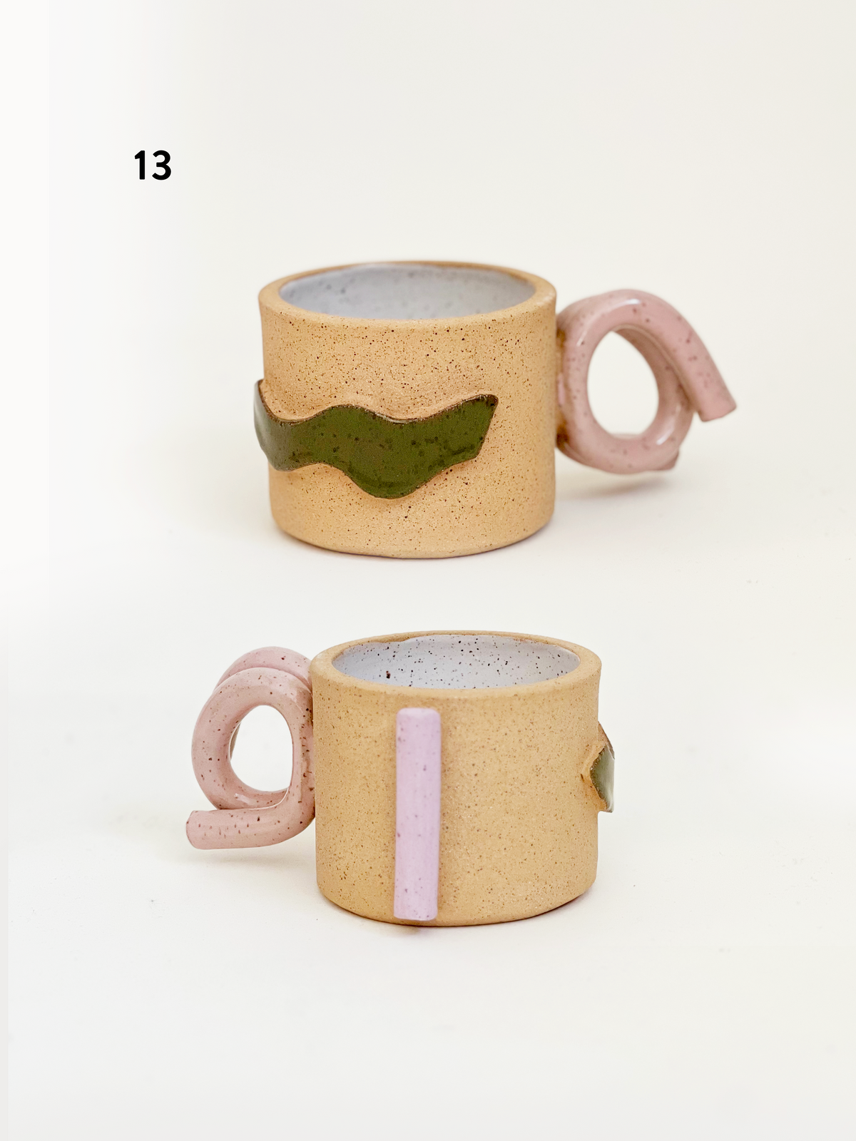 COLOR & SHAPE PAUSE sculptural mugs and vessels