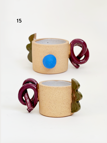 COLOR & SHAPE PAUSE sculptural mugs and vessels
