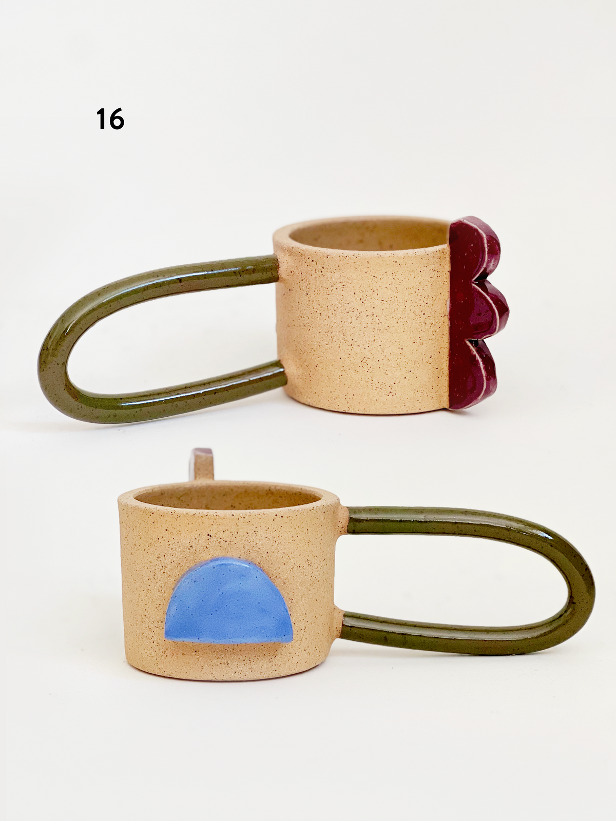COLOR & SHAPE PAUSE sculptural mugs and vessels