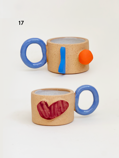 COLOR & SHAPE PAUSE sculptural mugs and vessels