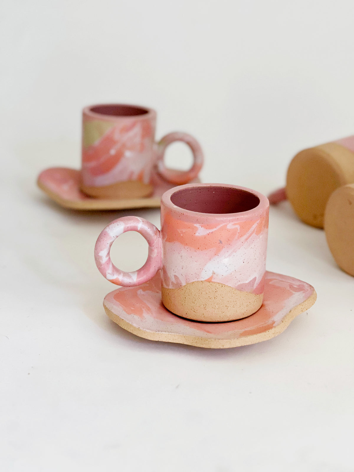 Cosmic! Marble 10oz Hand-painted and Handmade ceramics mug / plate