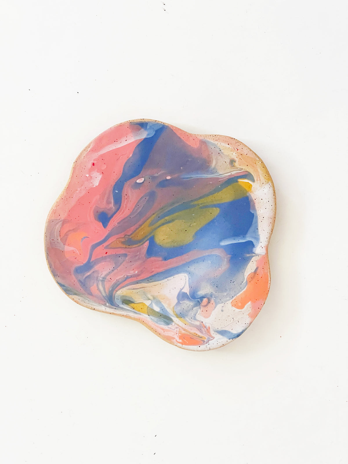 Cosmic! Marble 10oz Hand-painted and Handmade ceramics mug / plate