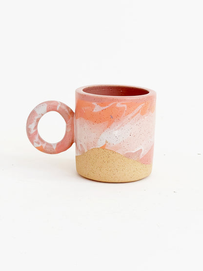 Cosmic! Marble 10oz Hand-painted and Handmade ceramics mug / plate