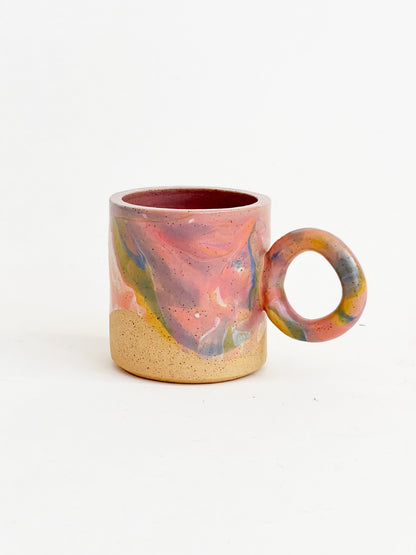 Cosmic! Marble 10oz Hand-painted and Handmade ceramics mug / plate
