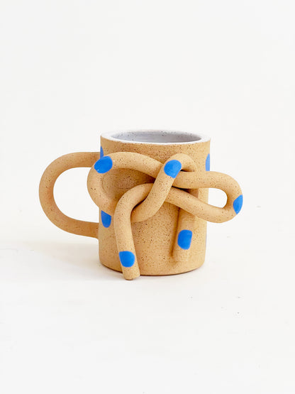 Large Bow Knot Handmade Speckled Mug