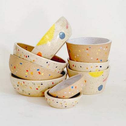 Hand-Painted Shallow Bowl and Plate