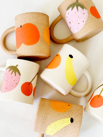 Large Fruits Handmade Ceramic Mug