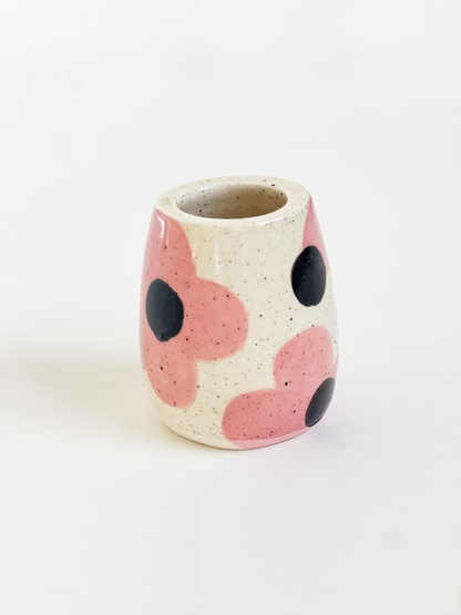 Dots over Flowers Matcha Bowl and Whisk Holder