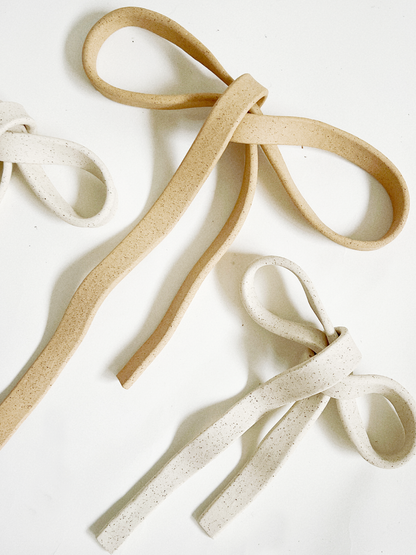 Clay Object 101 -  Soft Bows Handmade Ceramics Wall Hanging