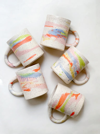 Large Matte Soft Clouds Handmade Ceramics Mug