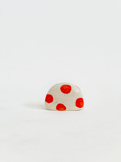 "Something Little" Project 01- Little Four eyes and nature Handmade and Hand-painted Ceramics Sculpture