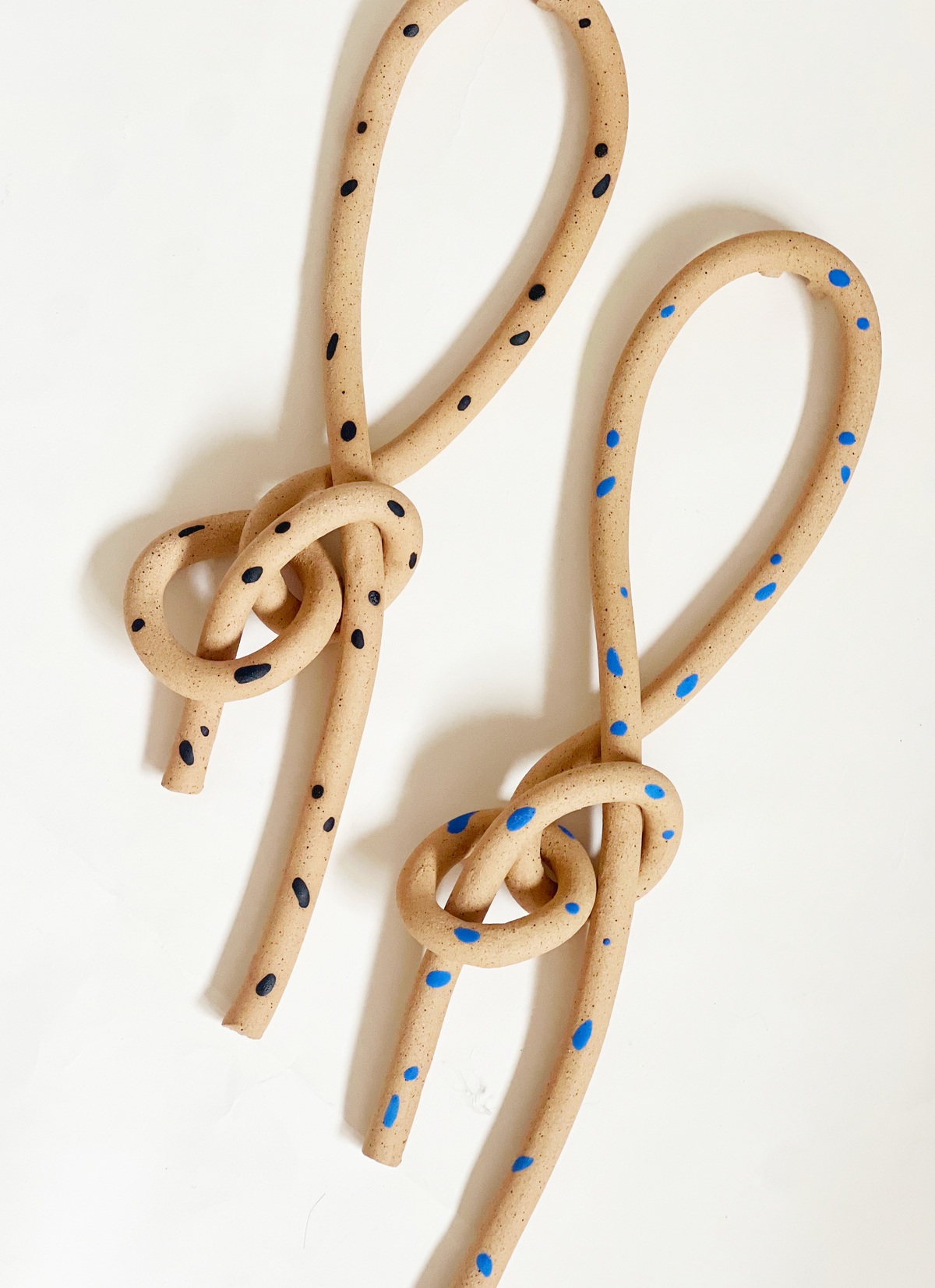 Dots Long Speckled Handmade Knot Wall Hanging
