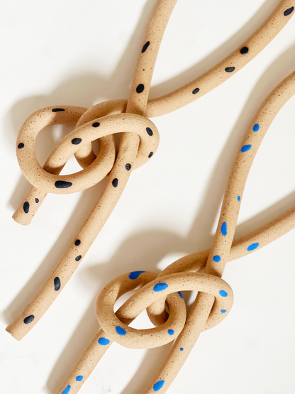 Dots Long Speckled Handmade Knot Wall Hanging