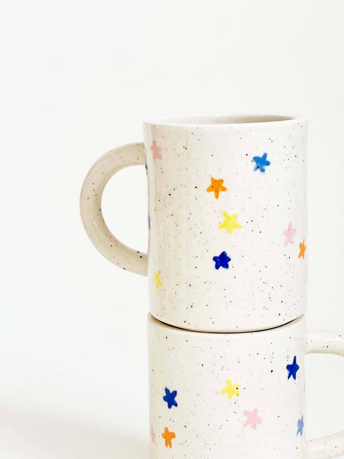 Large Stars Handmade Ceramic Mug