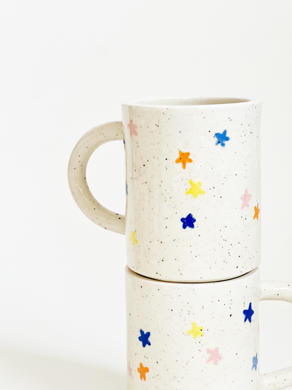 Large Stars Handmade Ceramic Mug