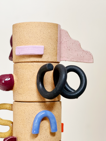 COLOR & SHAPE PAUSE sculptural mugs and vessels