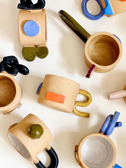 COLOR & SHAPE PAUSE sculptural mugs and vessels
