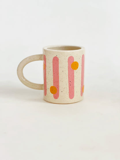 Large Dots and Lines Handmade Ceramic Mug
