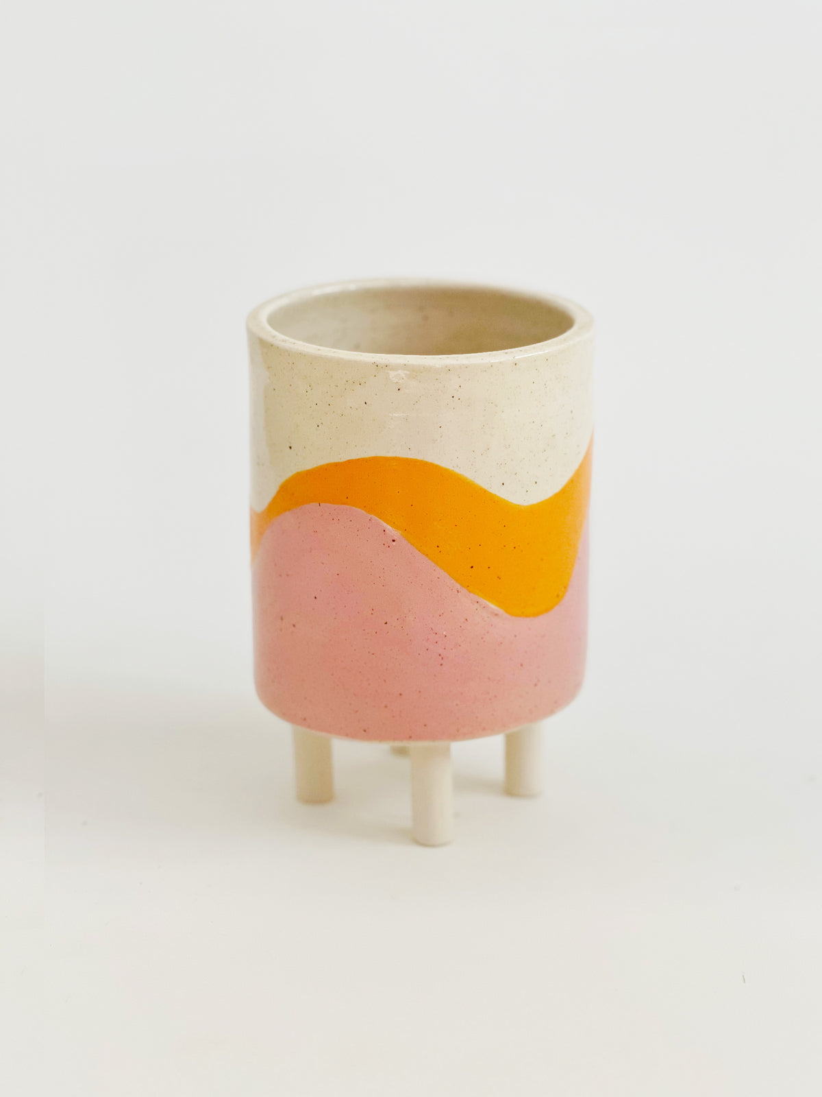 6.5" Handmade and Hand-painted Ceramics Planter Planter