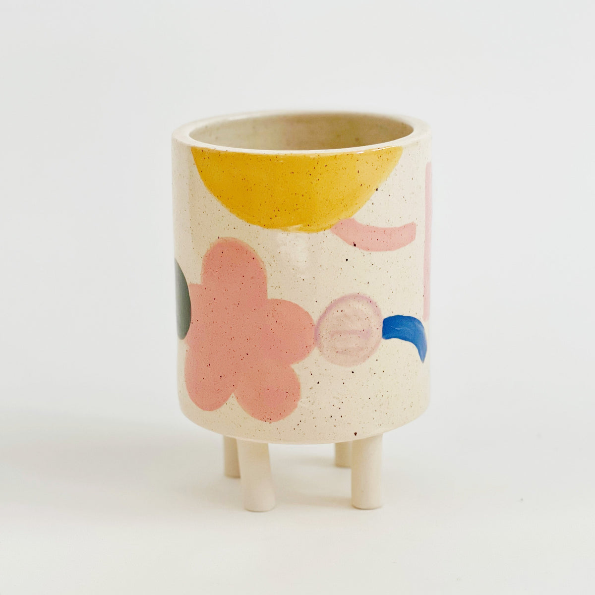 6.5" Handmade and Hand-painted Ceramics Planter Planter