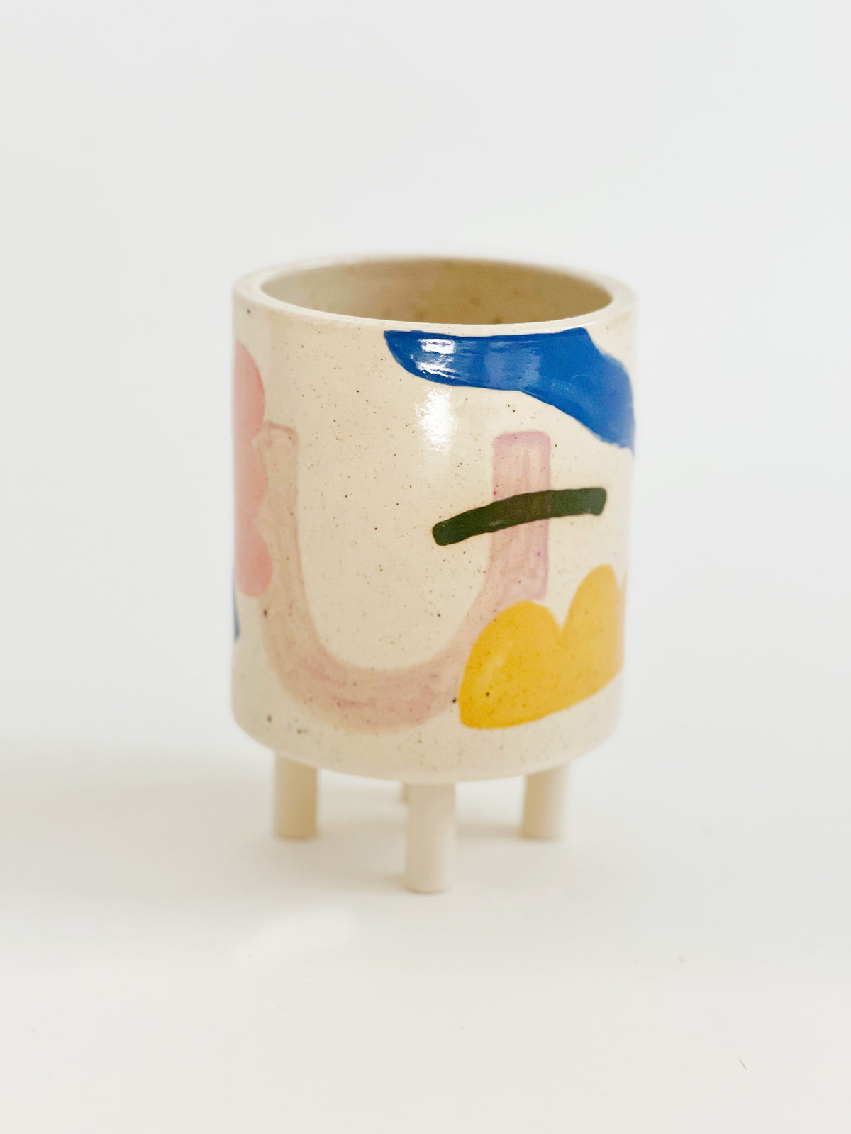 6.5" Handmade and Hand-painted Ceramics Planter Planter