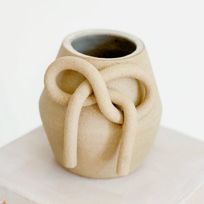 Bow Knot on Greige Vase