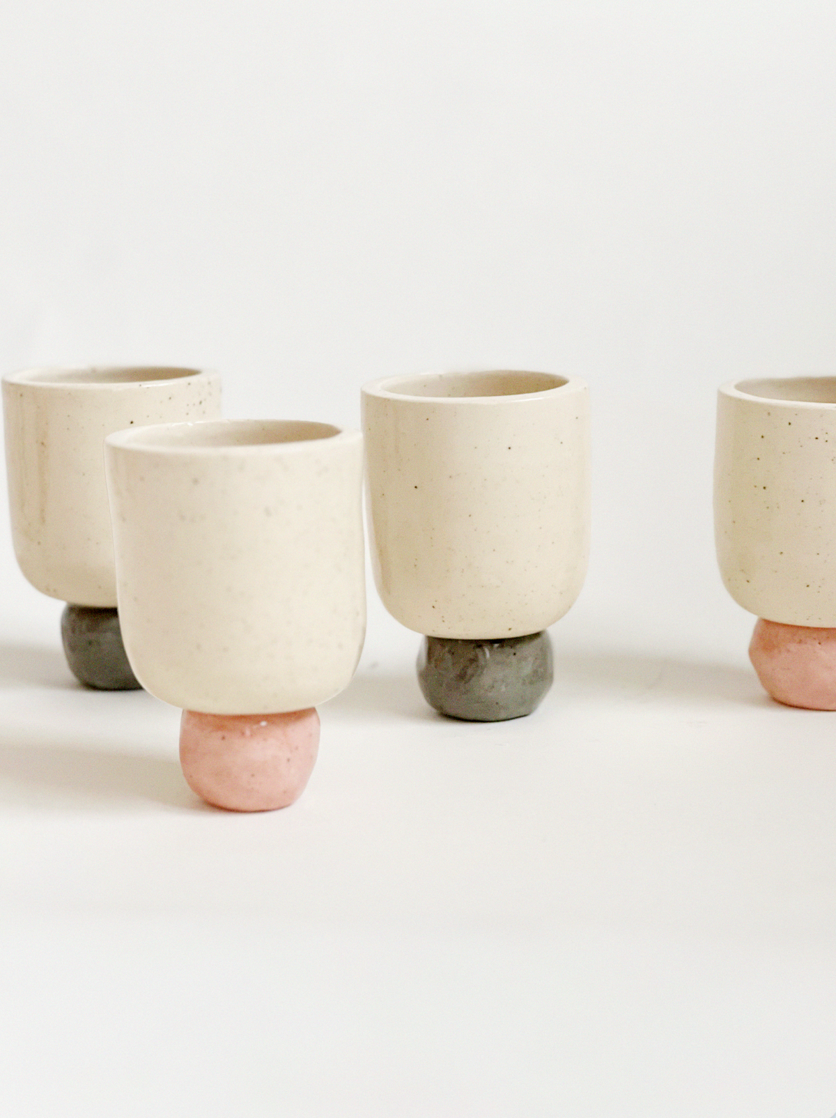 Dot Base Handmade Ceramic Wine/Tea Cup