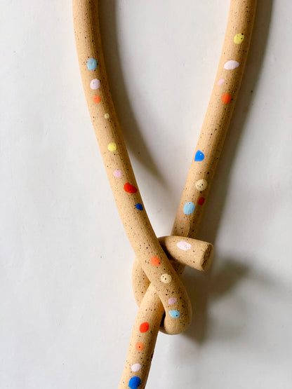 Clay Object 13 - Sprinkles Speckle Knot